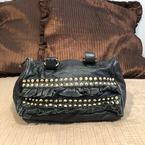 Betsey Johnson gold studded bag.